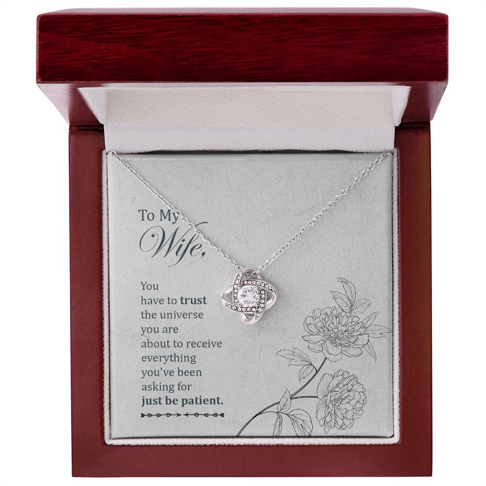 Sparkling Cubic Zirconia Necklace - A Motivational Symbol of Love for Your Wife