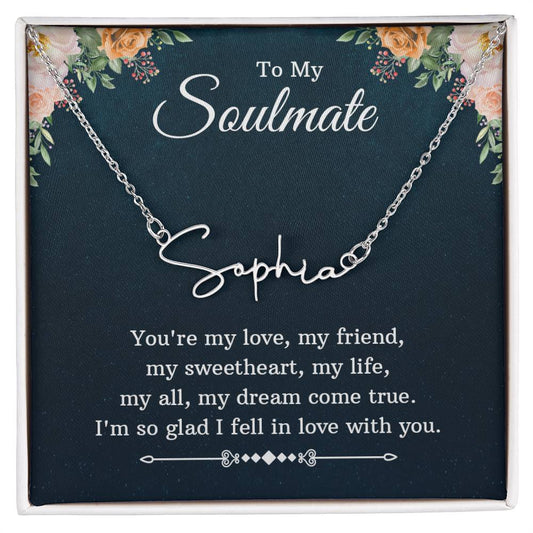 Signature Name Necklace for Soulmate