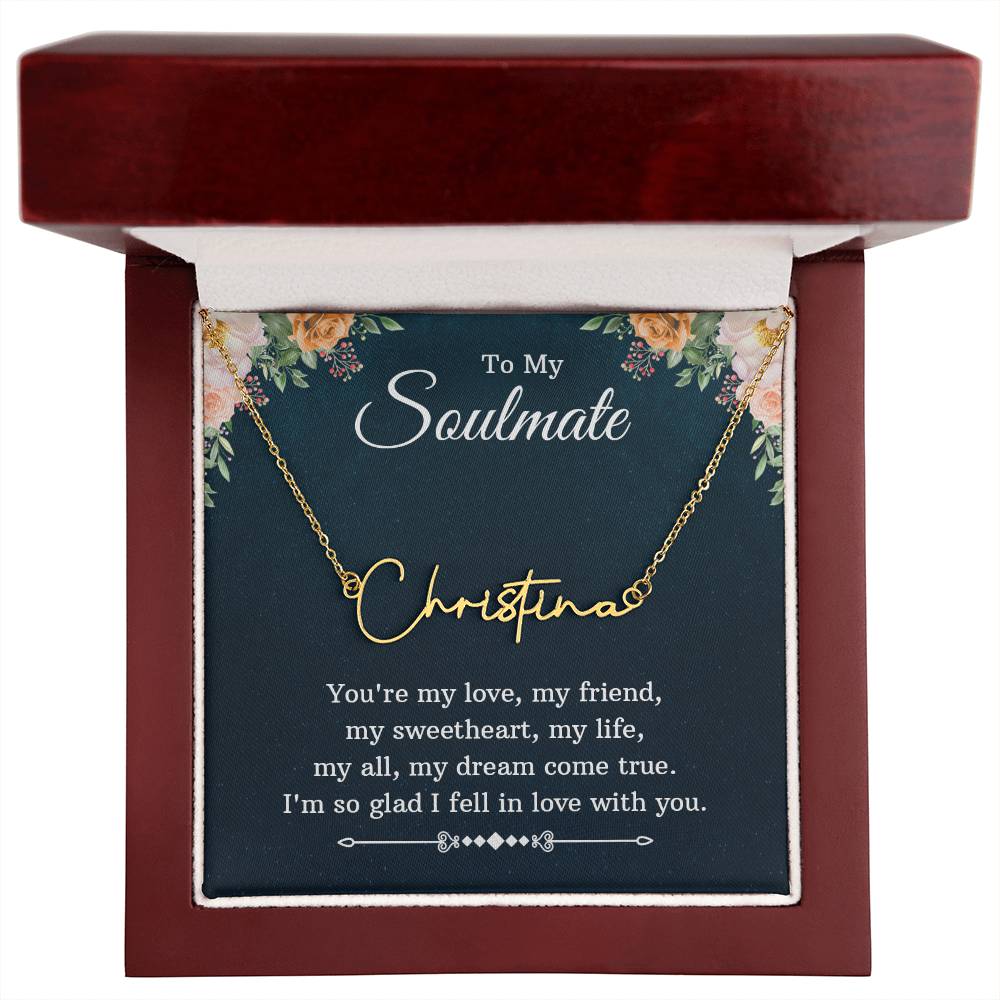 Signature Name Necklace for Soulmate