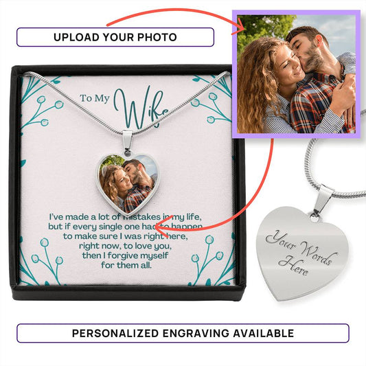 Customizable Photo Heart Necklace