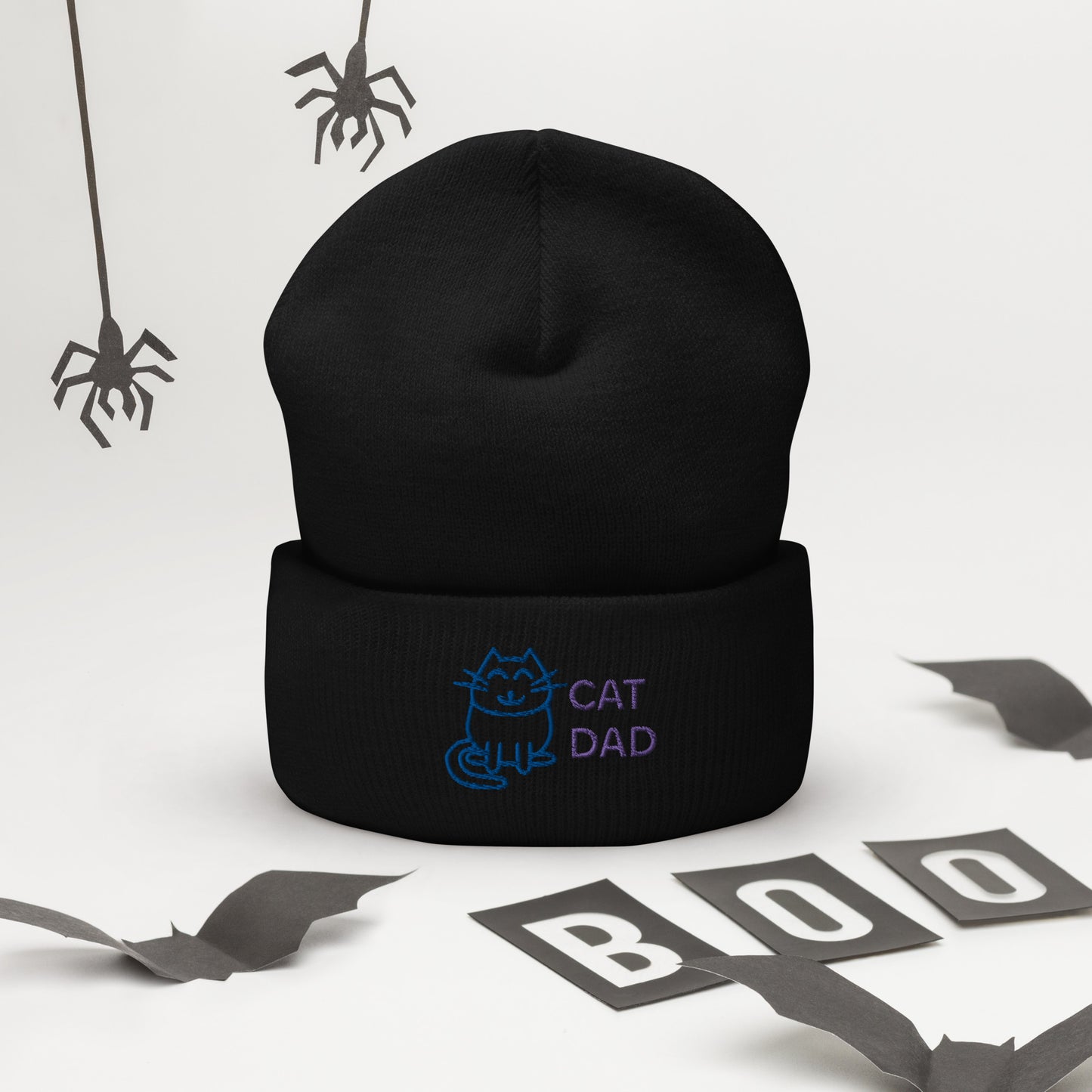 Cat Dad Cuffed Beanie