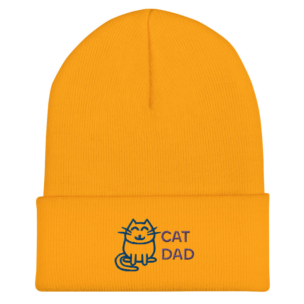 Cat Dad Cuffed Beanie