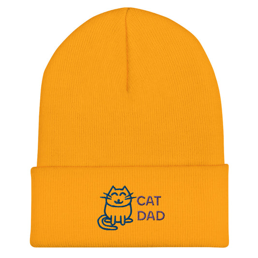 Cat Dad Cuffed Beanie
