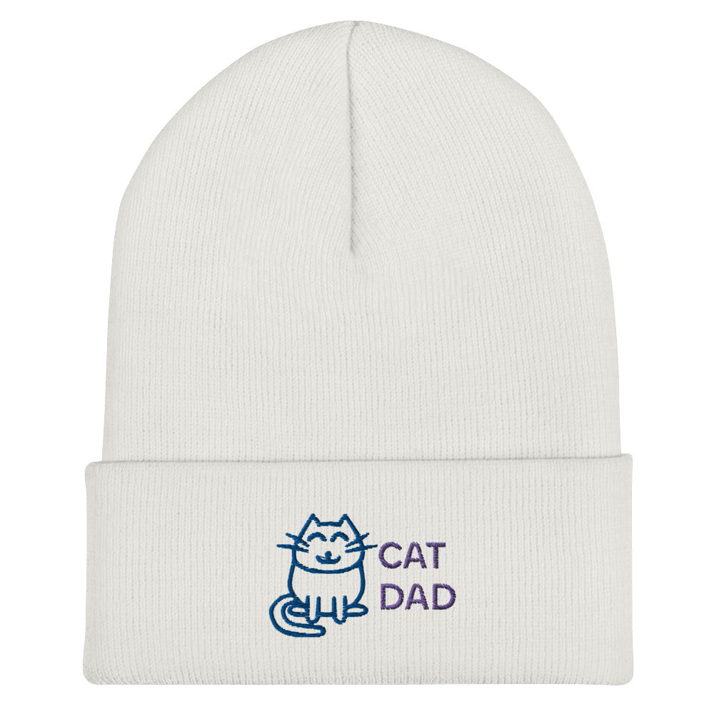 Cat Dad Cuffed Beanie