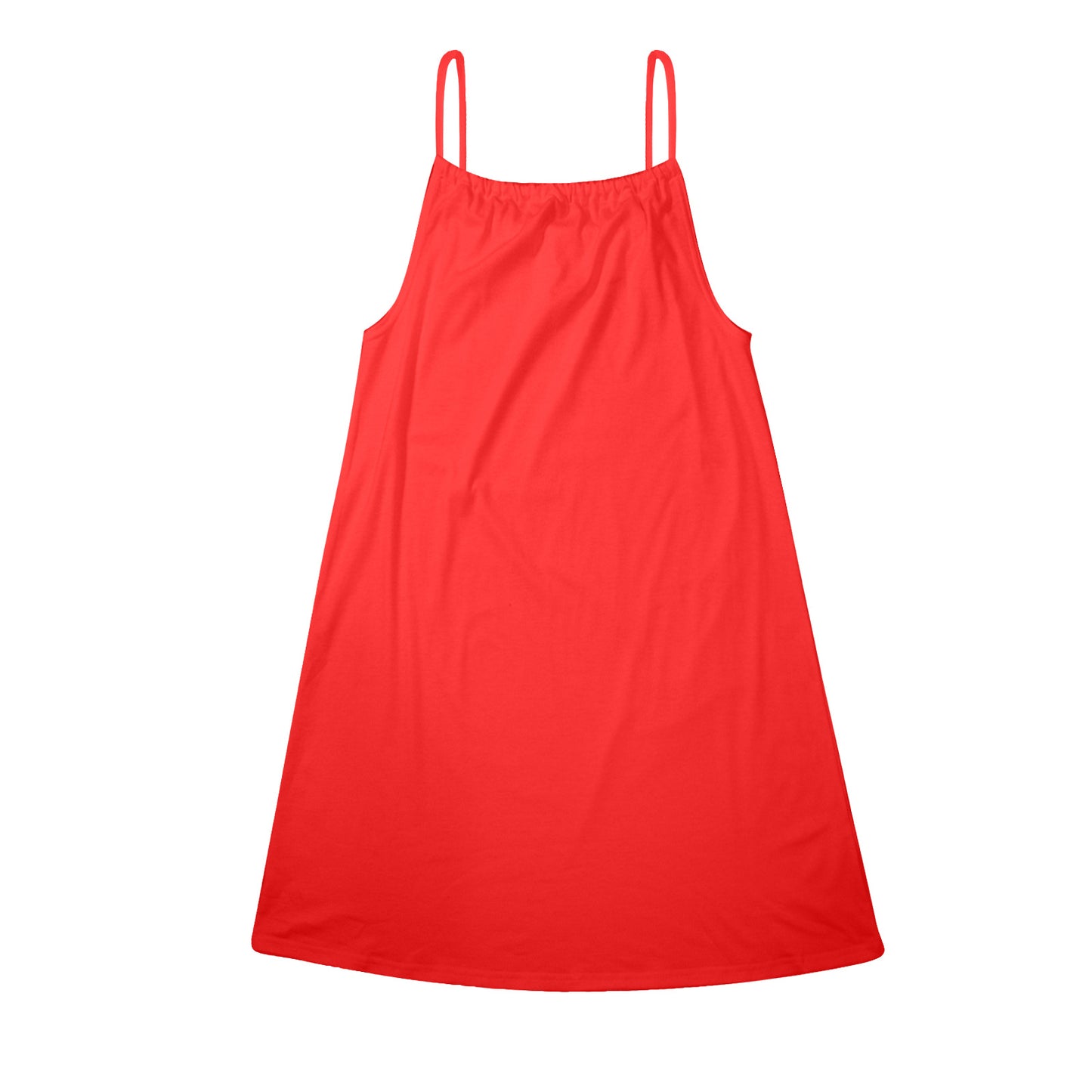 red sleeveless dress
