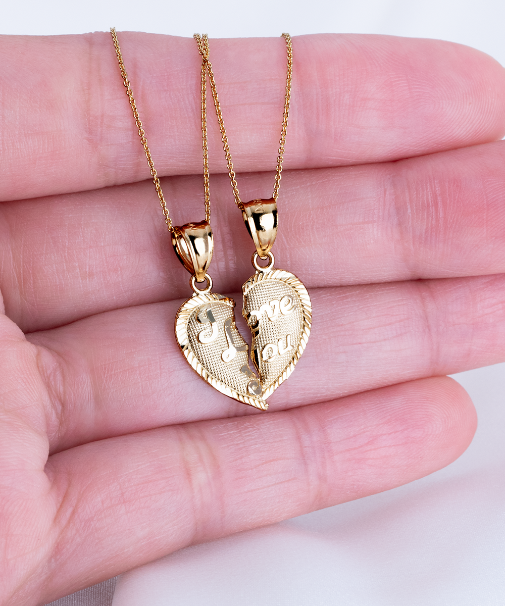 Valentine's Day 10k Hearts Necklace For Girlfriend