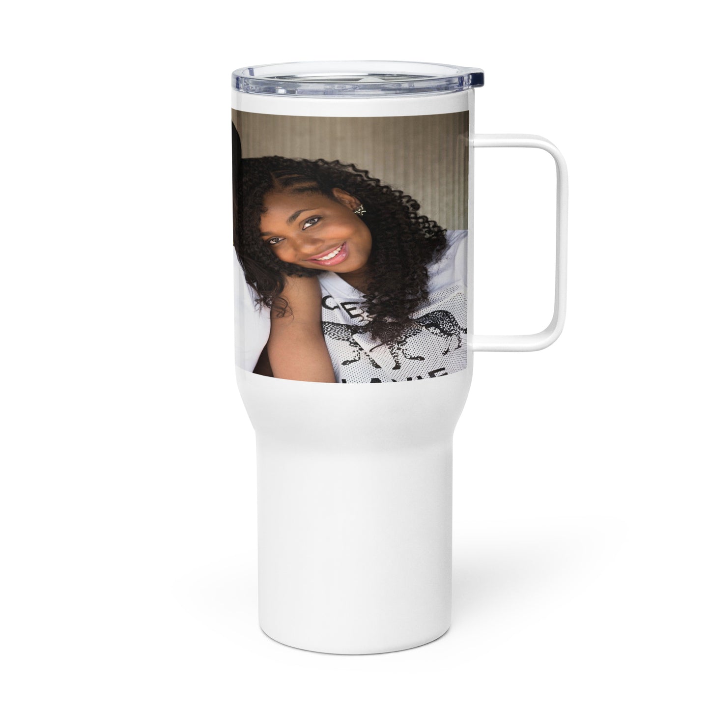 Personalized Family Photo Travel Mug with Handle