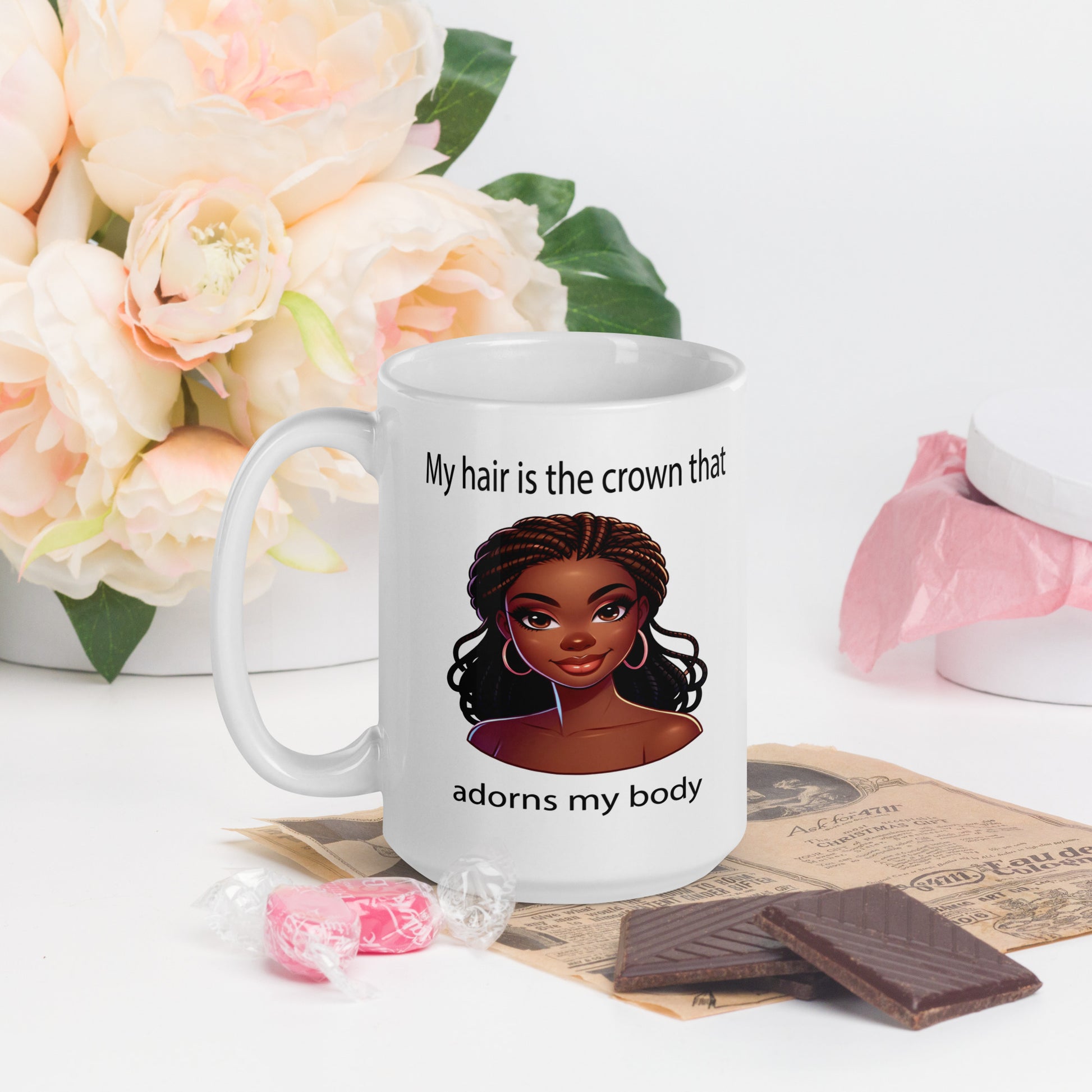 My Hair is the crown that adorns my body mug