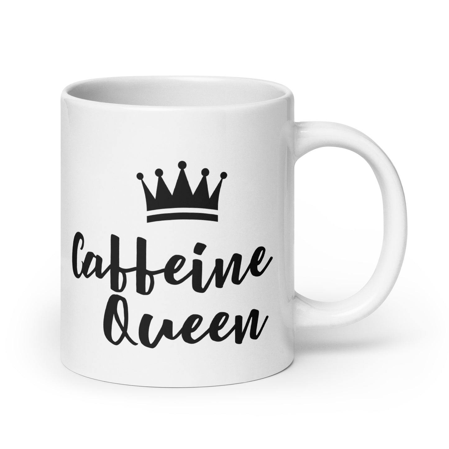 Caffeine Queen White Glossy Mug