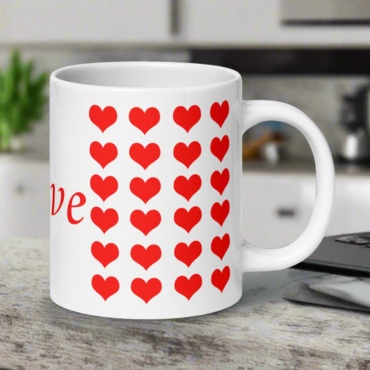 Love White Glossy Mug