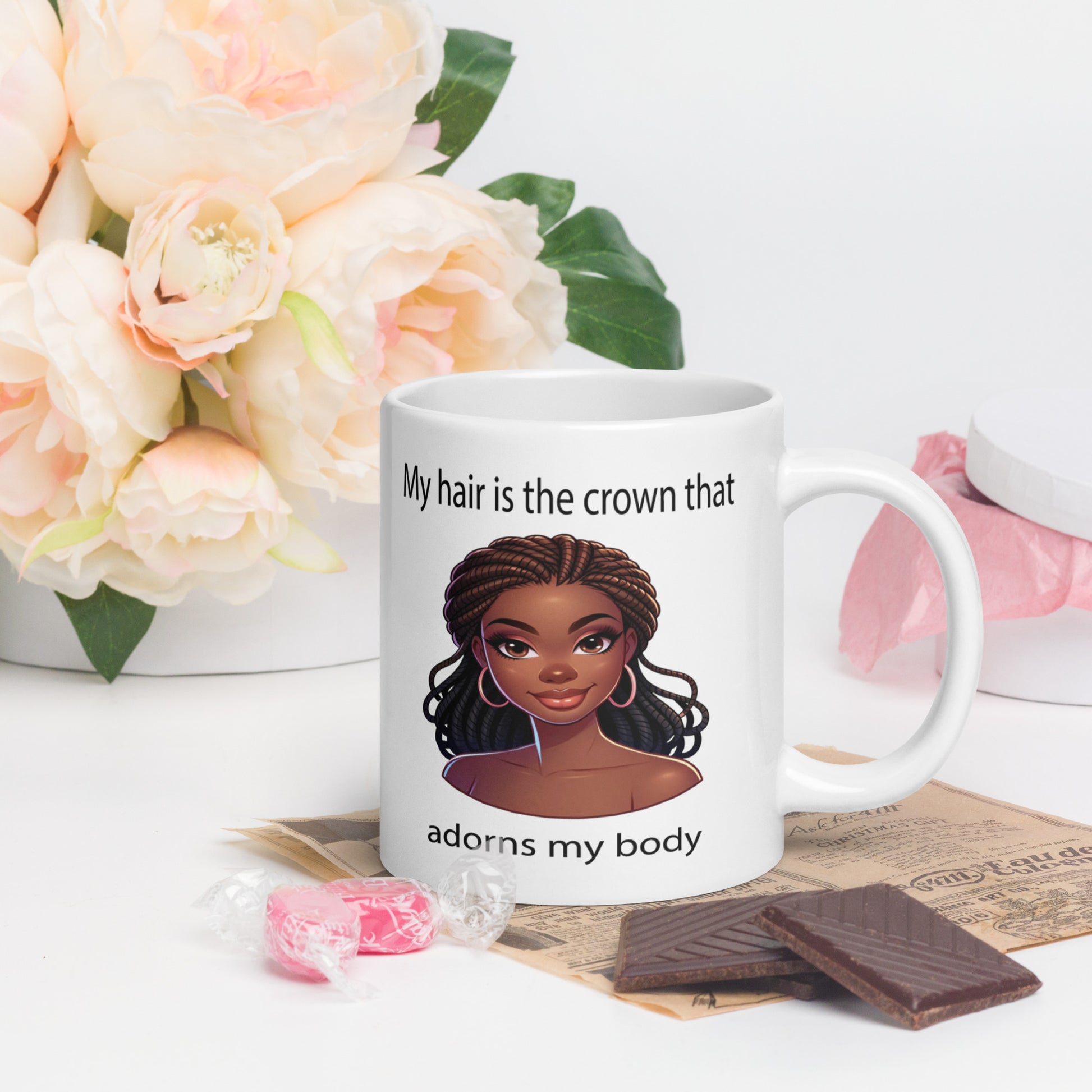 My Hair is the crown that adorns my body mug