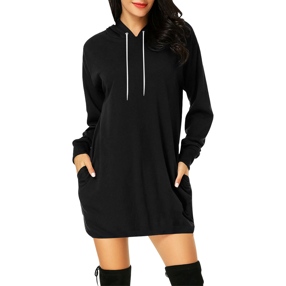 Black Mini Hoodie Dress