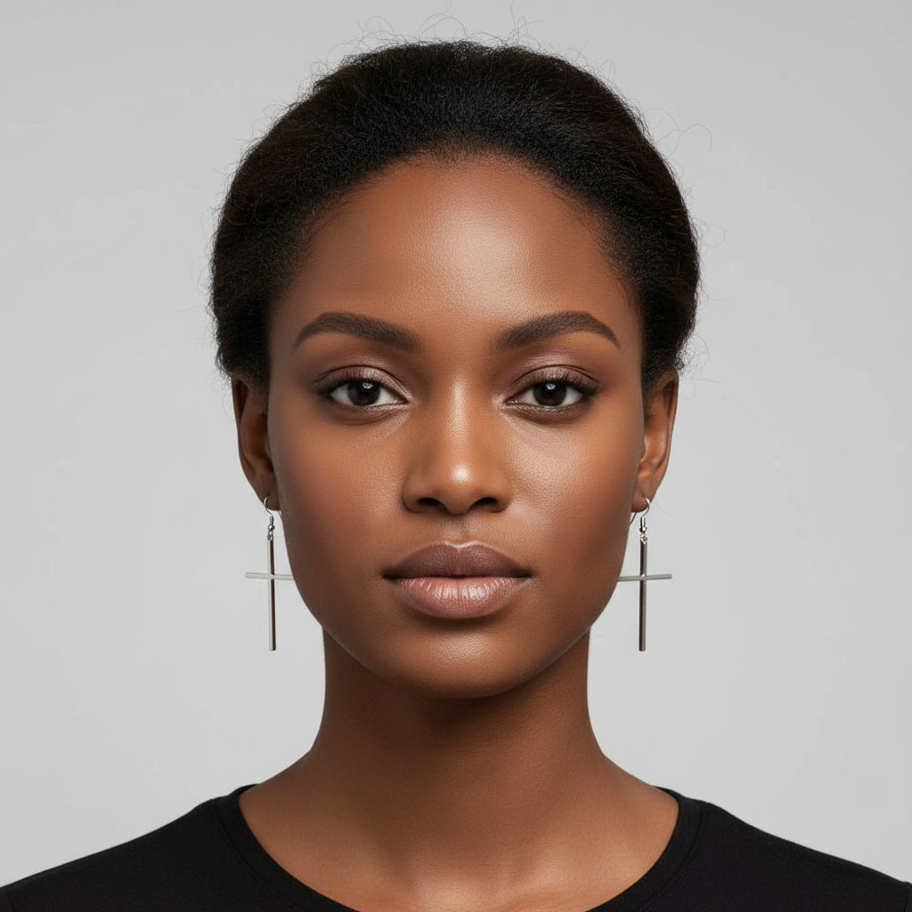 Long Cross Earrings