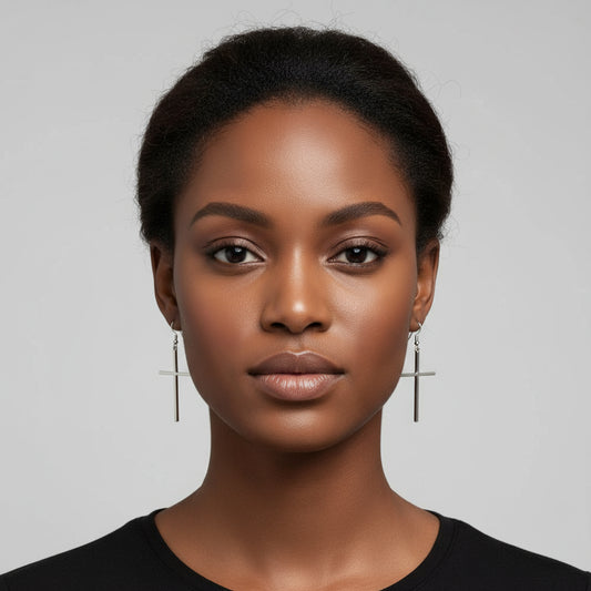 Long Cross Earrings