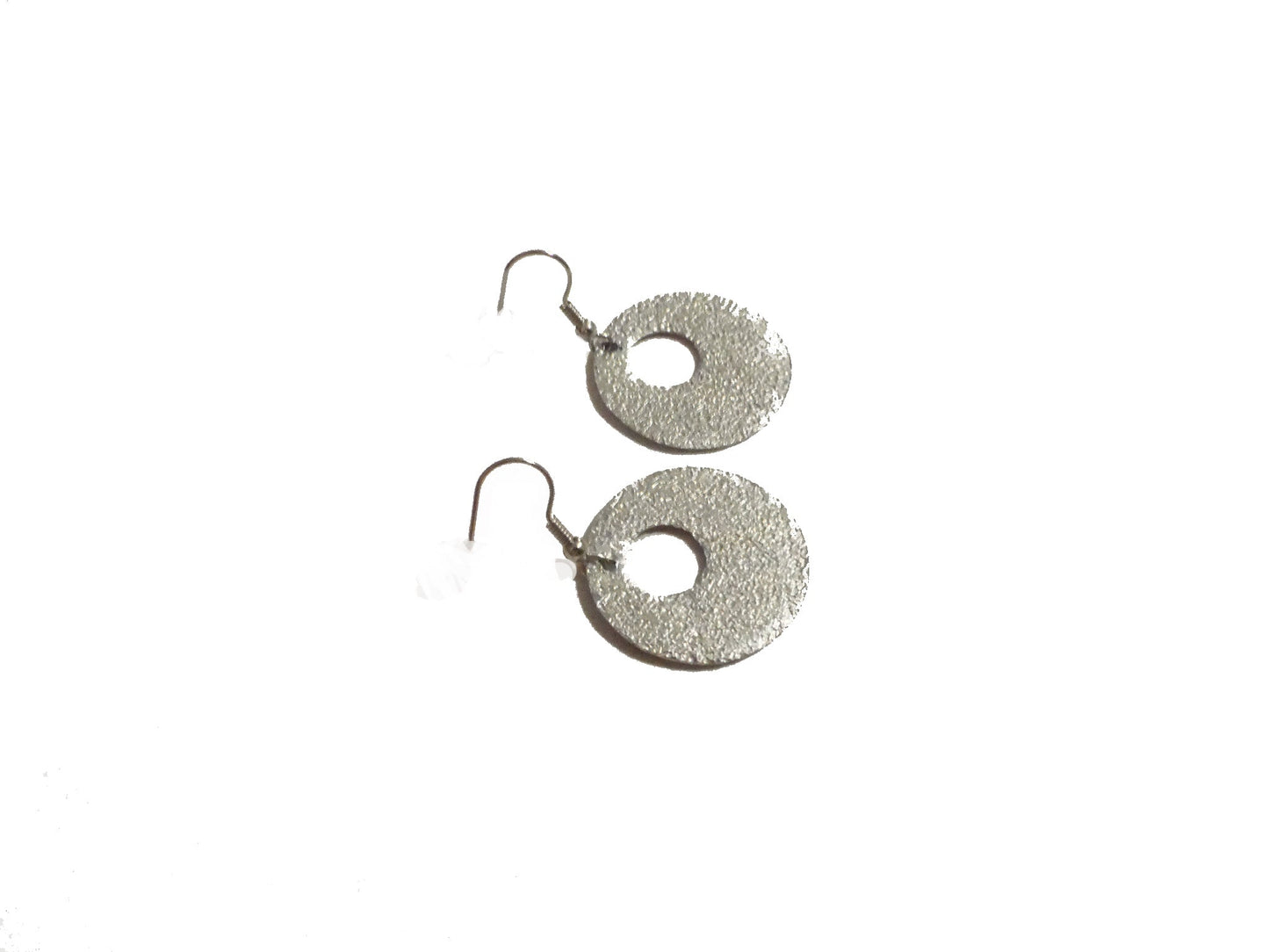 Handmade Silver Hammered Dangle Earrings