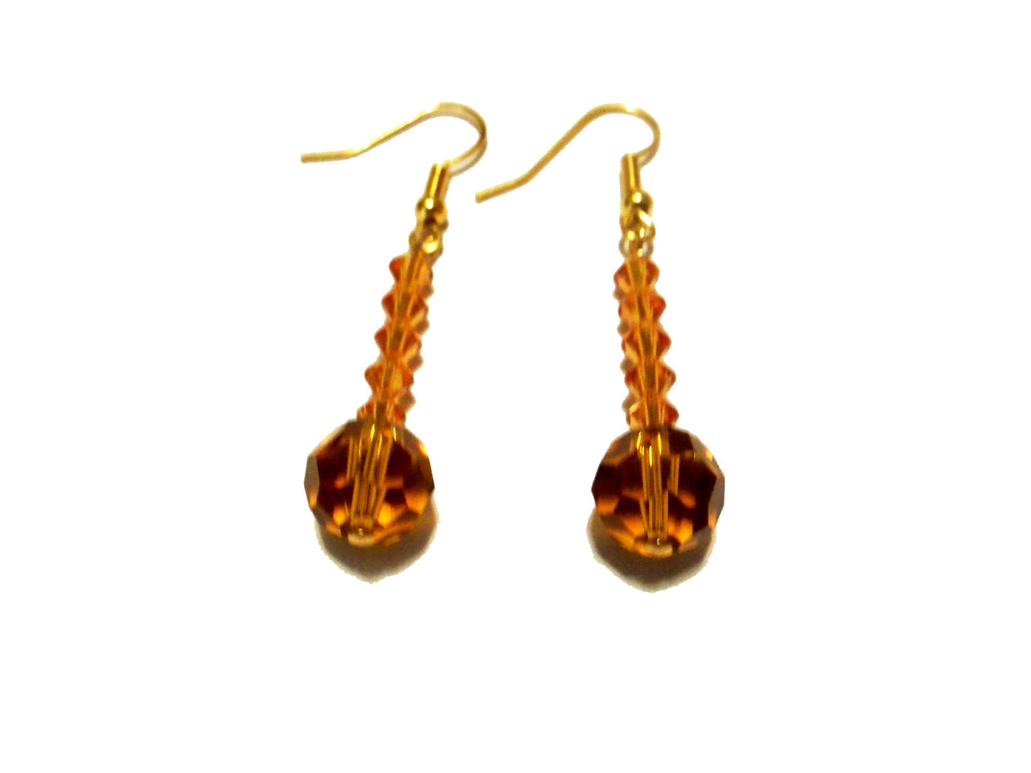 Handmade Beaded Topaz Fashion Drop Earrings