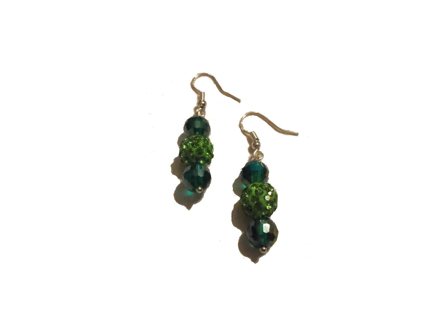 Unique Green Beaded Dangle Earrings – Artisan One-of-a-Kind Jewelry Gift for Her