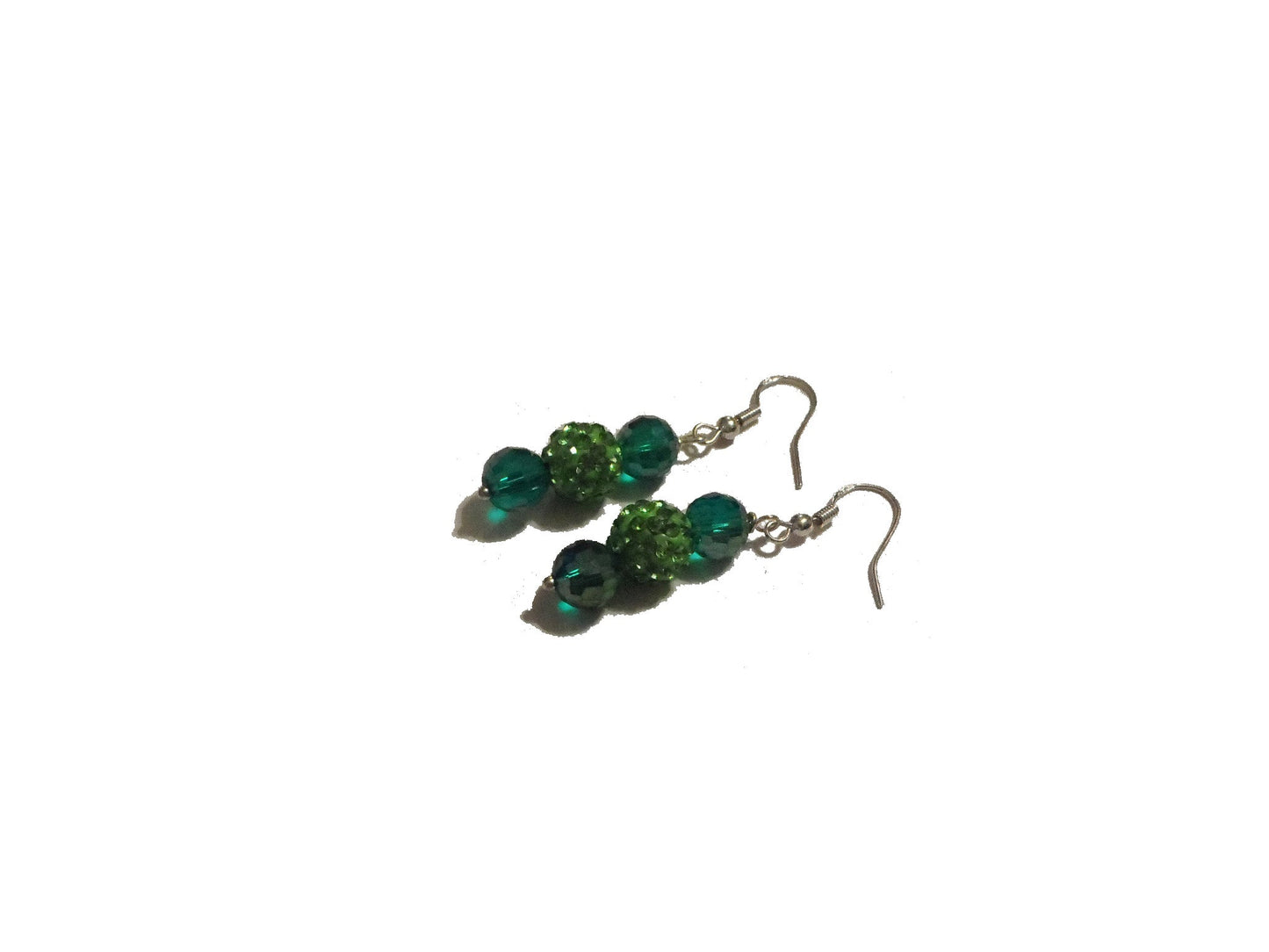 Unique Green Beaded Dangle Earrings – Artisan One-of-a-Kind Jewelry Gift for Her