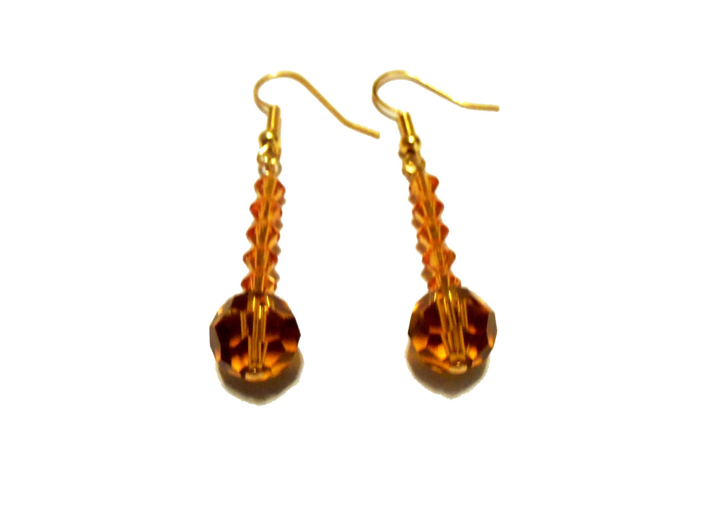 Handmade Beaded Topaz Fashion Drop Earrings