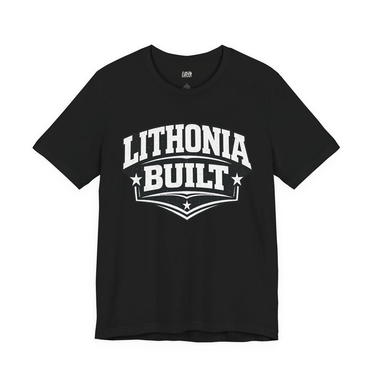 Black t-shirt with 'One More Game (Famous Last Words)' text design on a white background