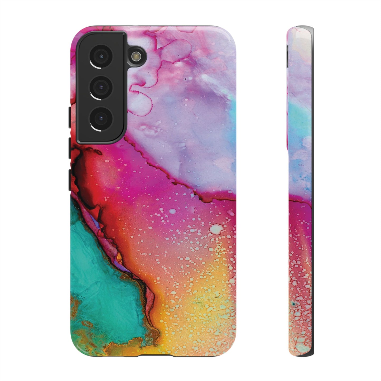 Red Green Abstract Watercolor Pattern Tough Cases