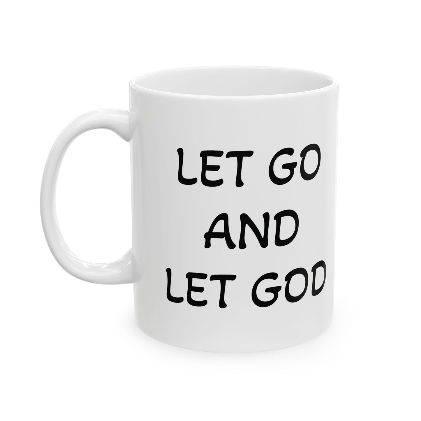 Let Go and Let God Mug | Inspirational Christian Coffee Cup for Faith & Encouragement