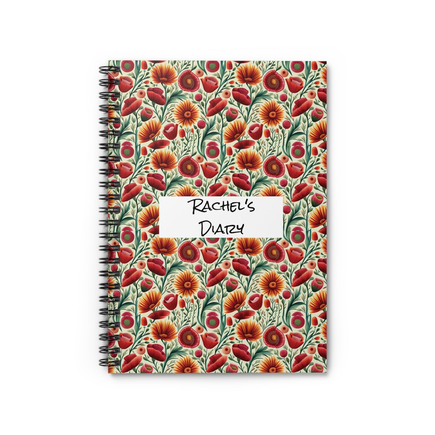 Personalized Spiral Notebook with Ruled Line