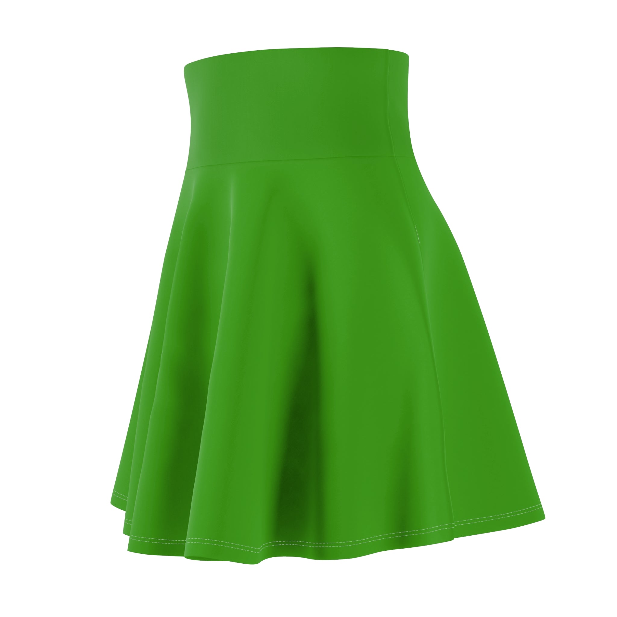 Green mini skater skirt best sale