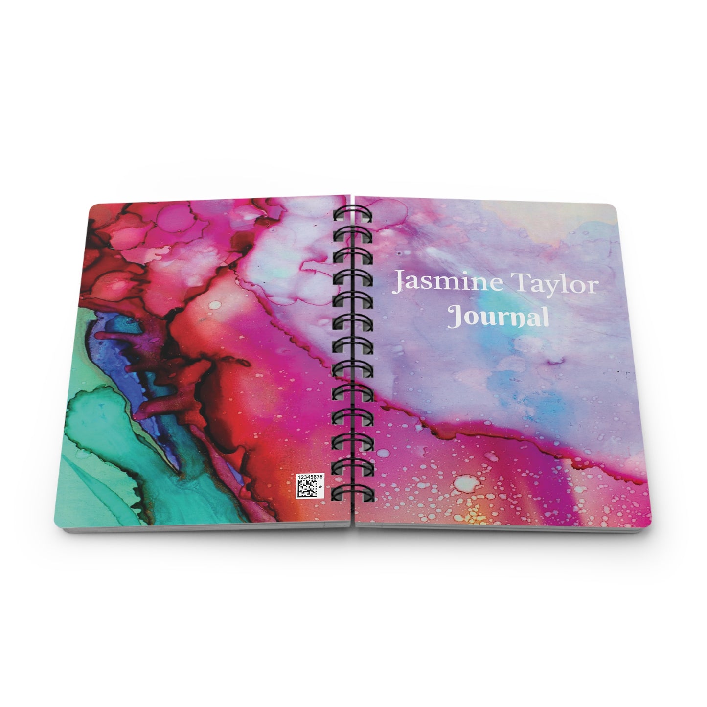 Personalized Spiral Bound Journal with Abstract Design