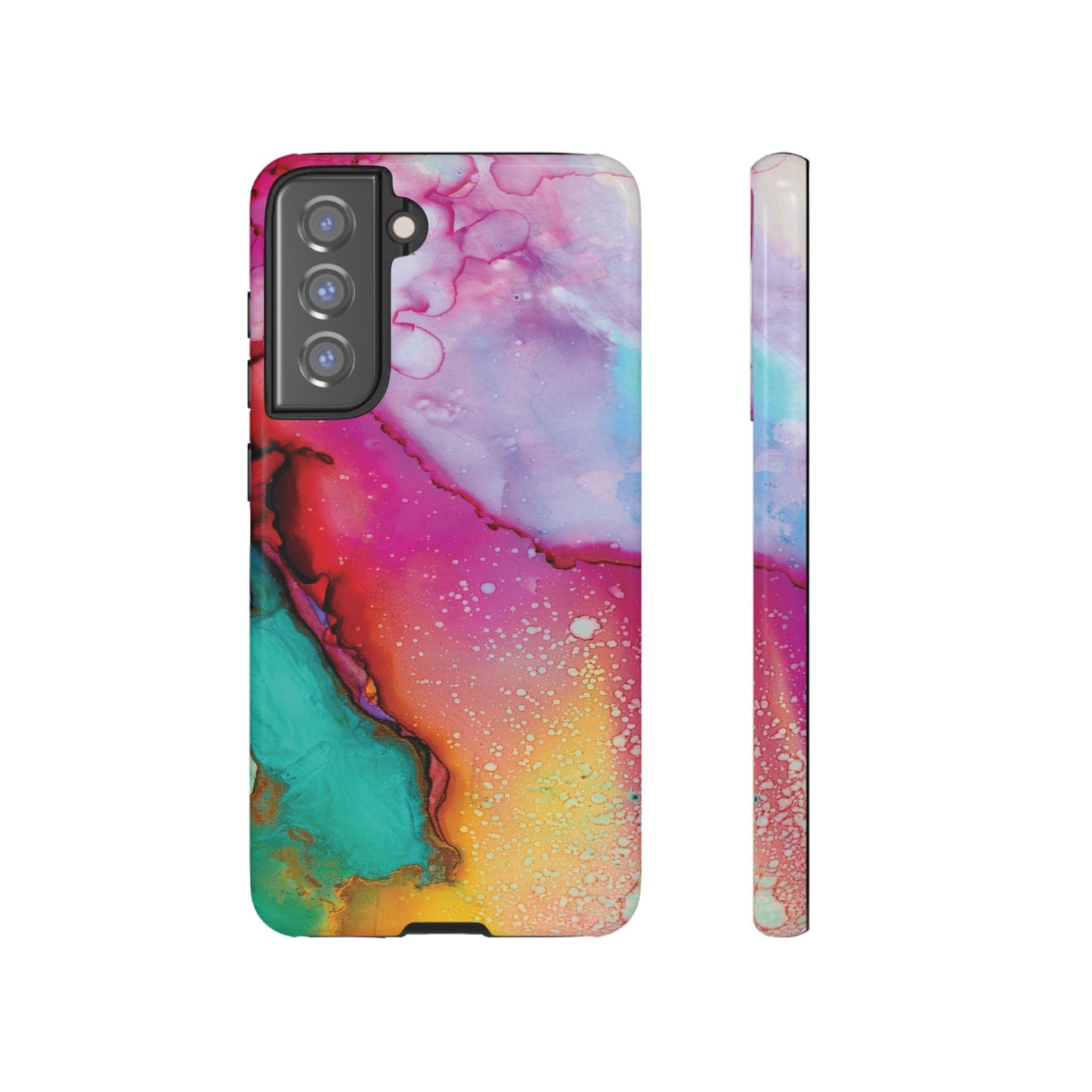 Red Green Abstract Watercolor Pattern Tough Cases