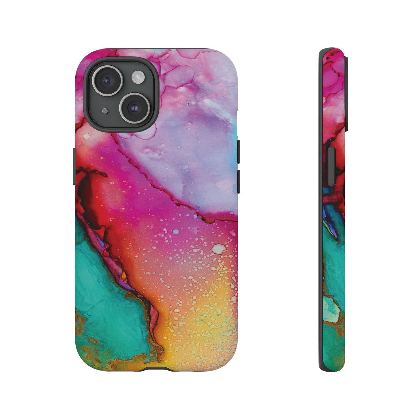 Red Green Abstract Watercolor Pattern Tough Cases