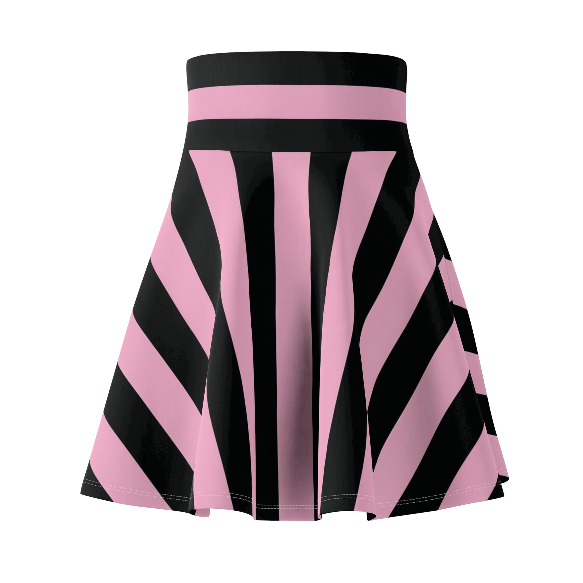 Skirt with pink and black zebra pattern on a white background