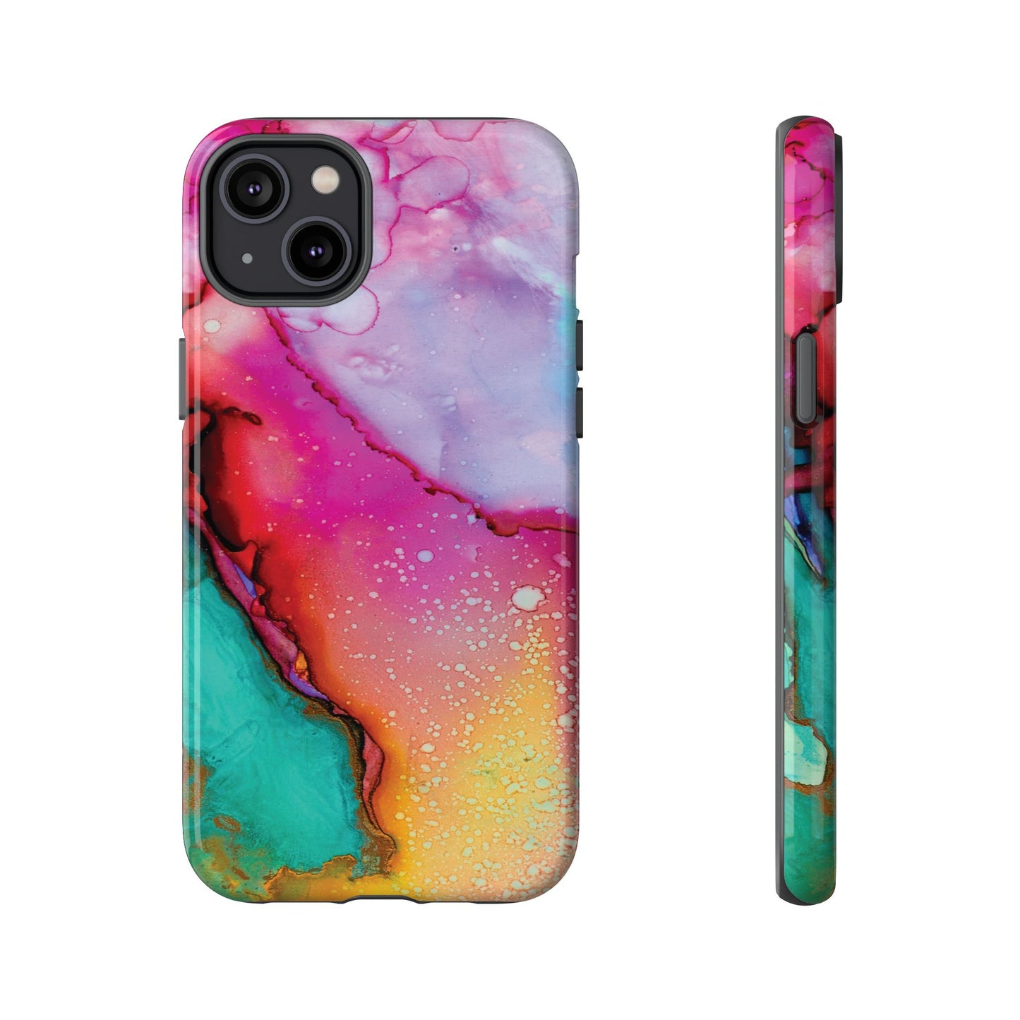 Red Green Abstract Watercolor Pattern Tough Cases