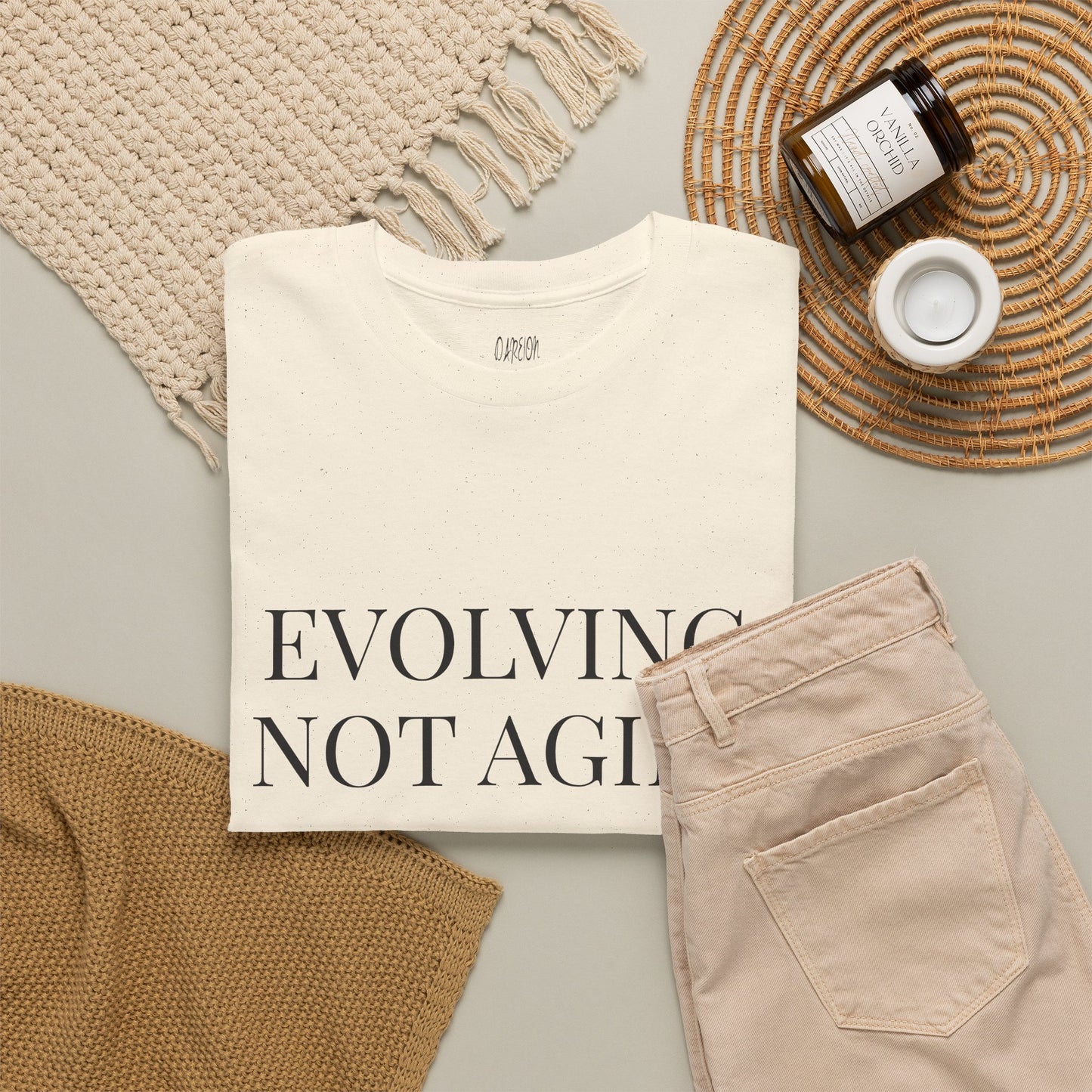 Evolving Not Aging T-Shirt | Inspirational Growth Mindset Graphic Tee for Women & Men