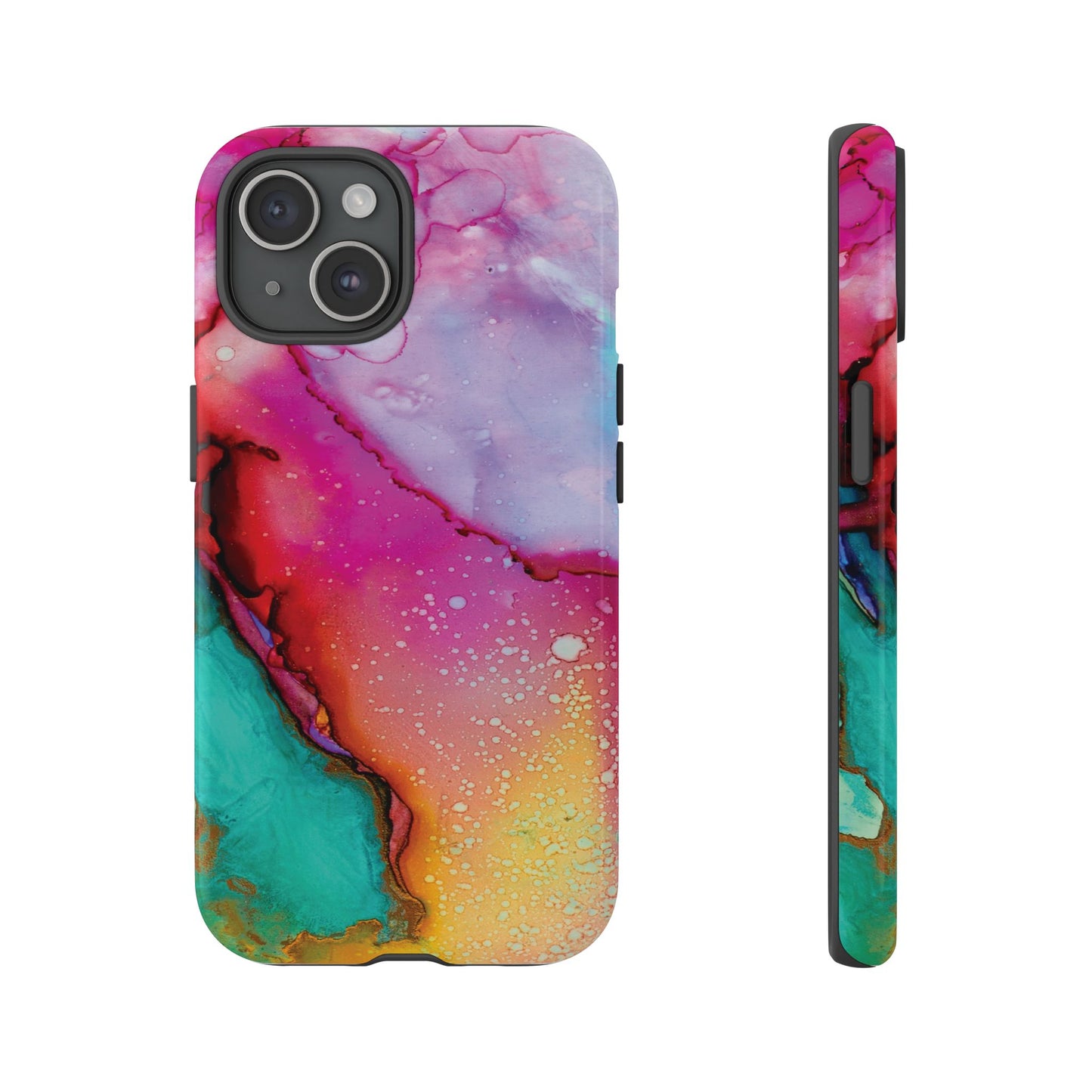 Red Green Abstract Watercolor Pattern Tough Cases