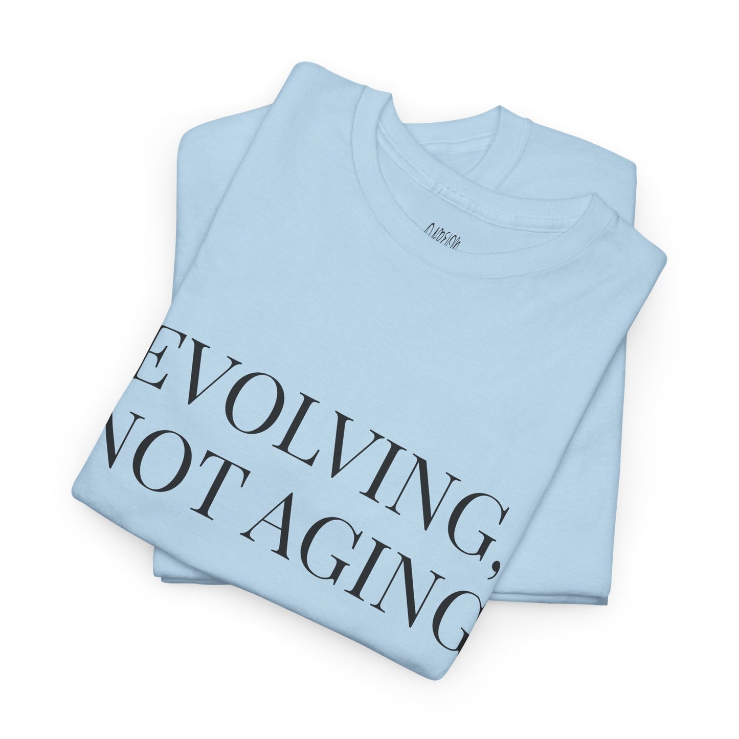 Evolving Not Aging T-Shirt | Inspirational Growth Mindset Graphic Tee for Women & Men