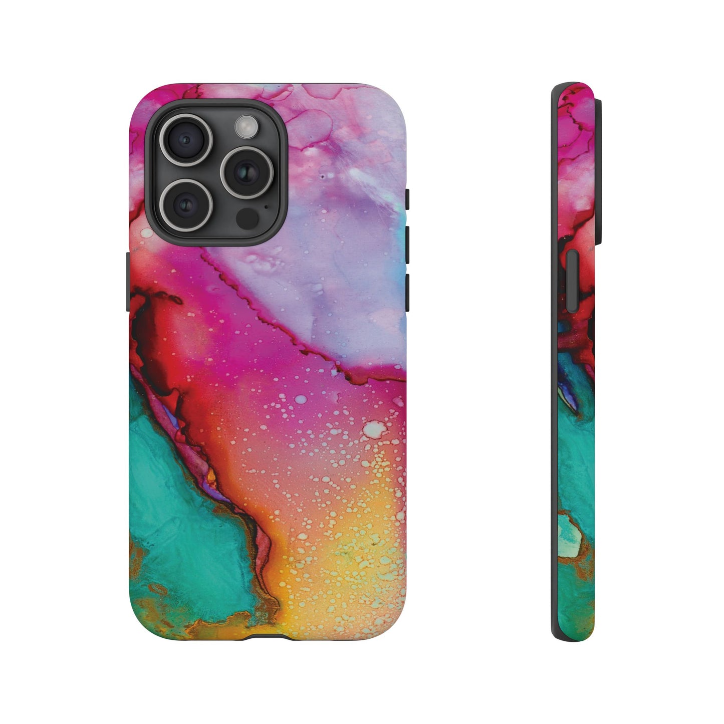 Red Green Abstract Watercolor Pattern Tough Cases