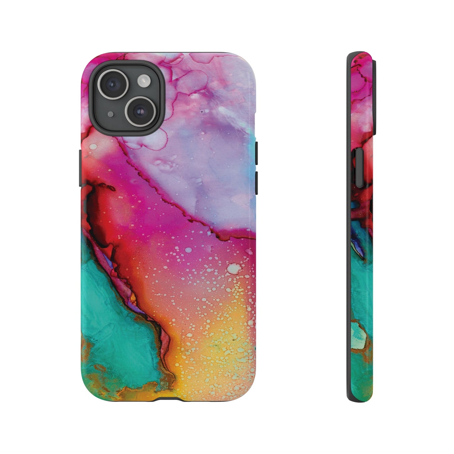 Red Green Abstract Watercolor Pattern Tough Cases