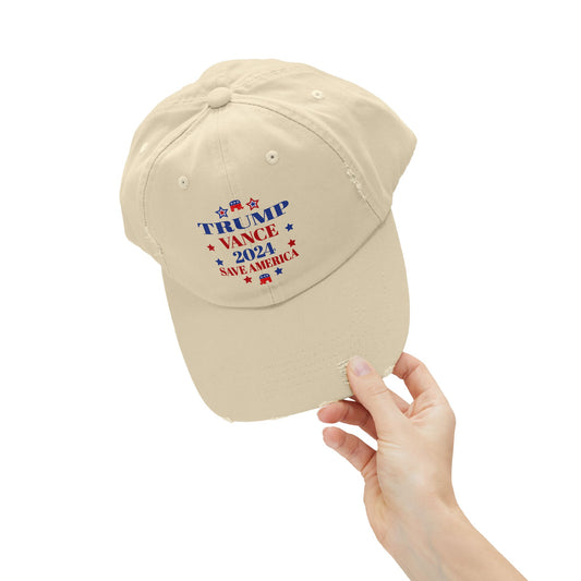 Trump Vance 2024 Election Unisex Distressed Cap