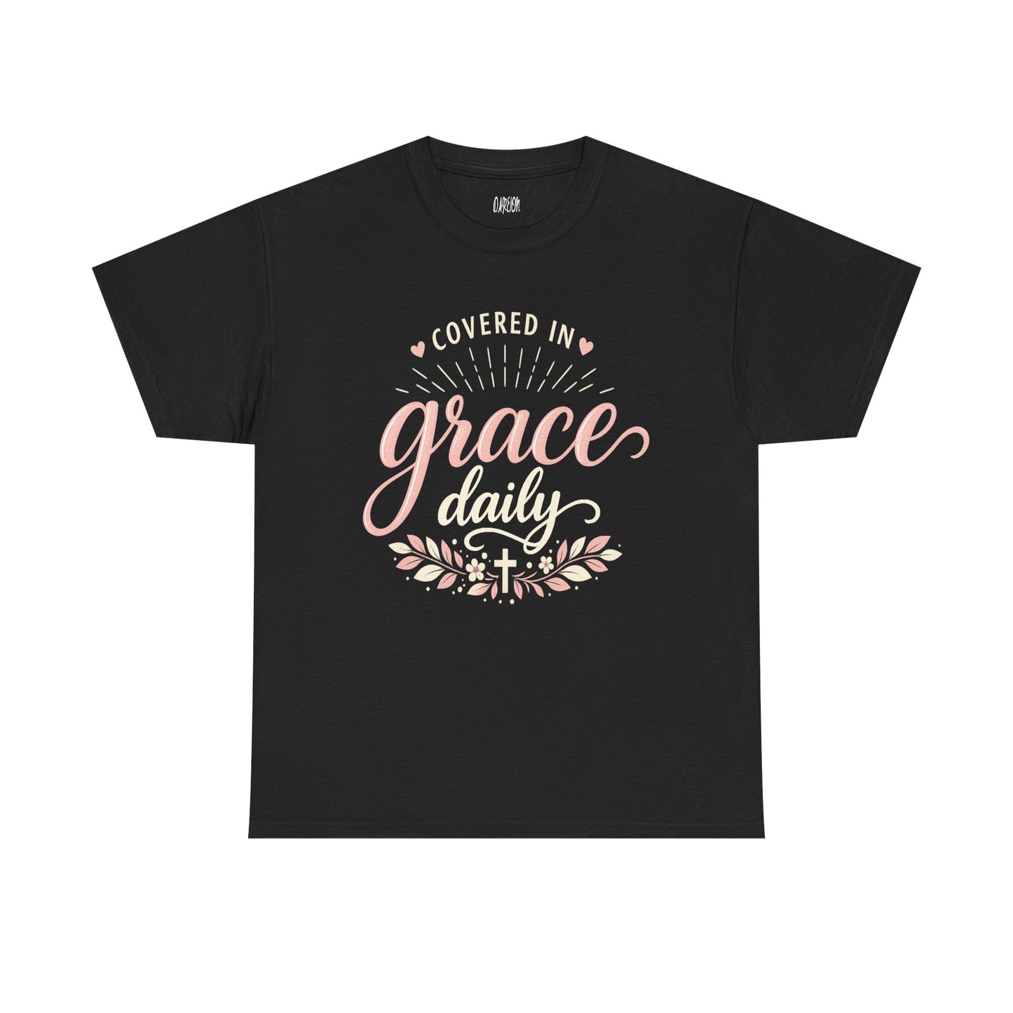Covered in Grace Daily Christian T-Shirt | Faith-Based Inspirational Graphic Tee for Women