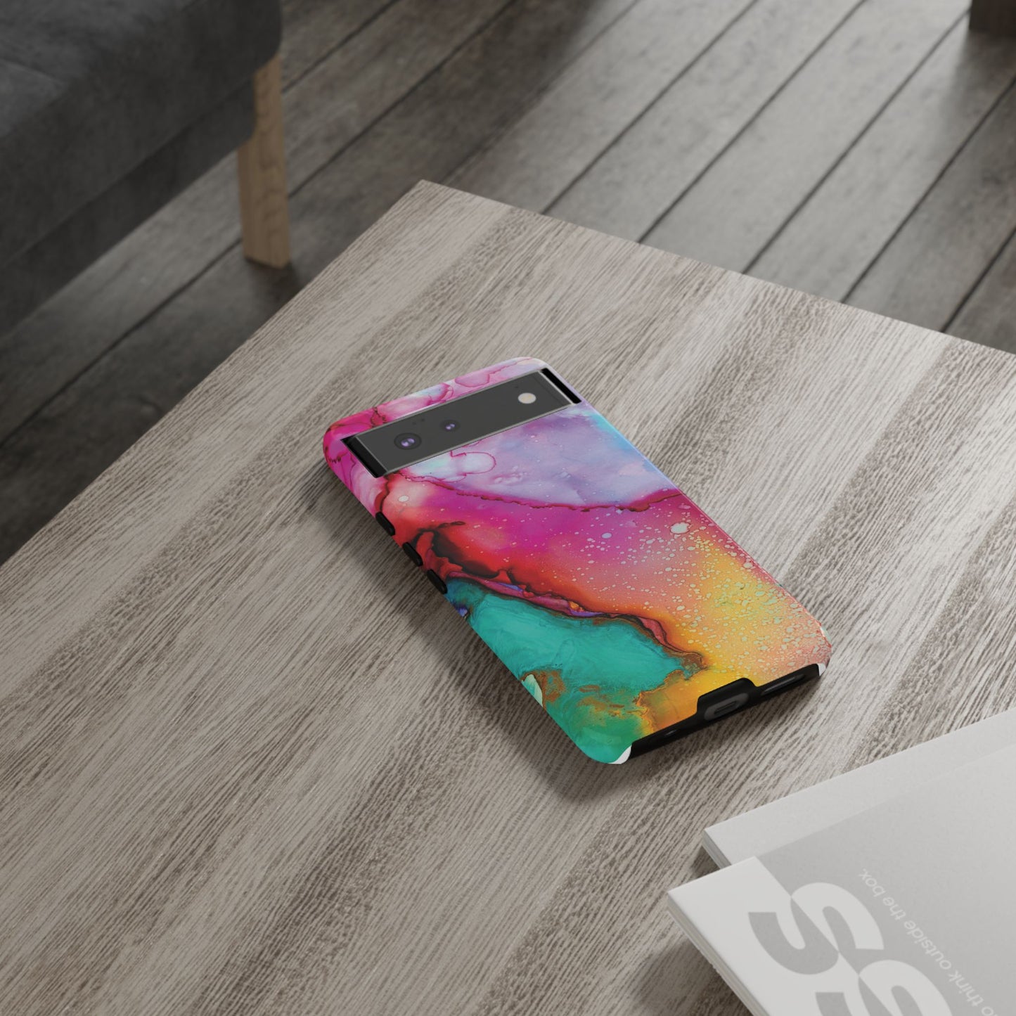 Red Green Abstract Watercolor Pattern Tough Cases