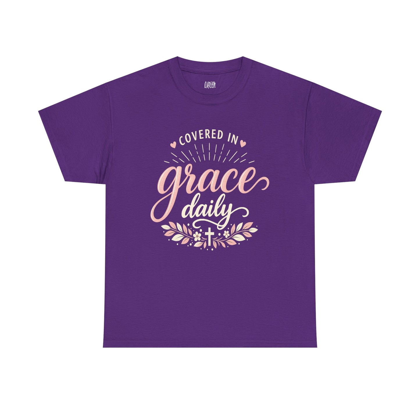 Covered in Grace Daily Christian T-Shirt | Faith-Based Inspirational Graphic Tee for Women