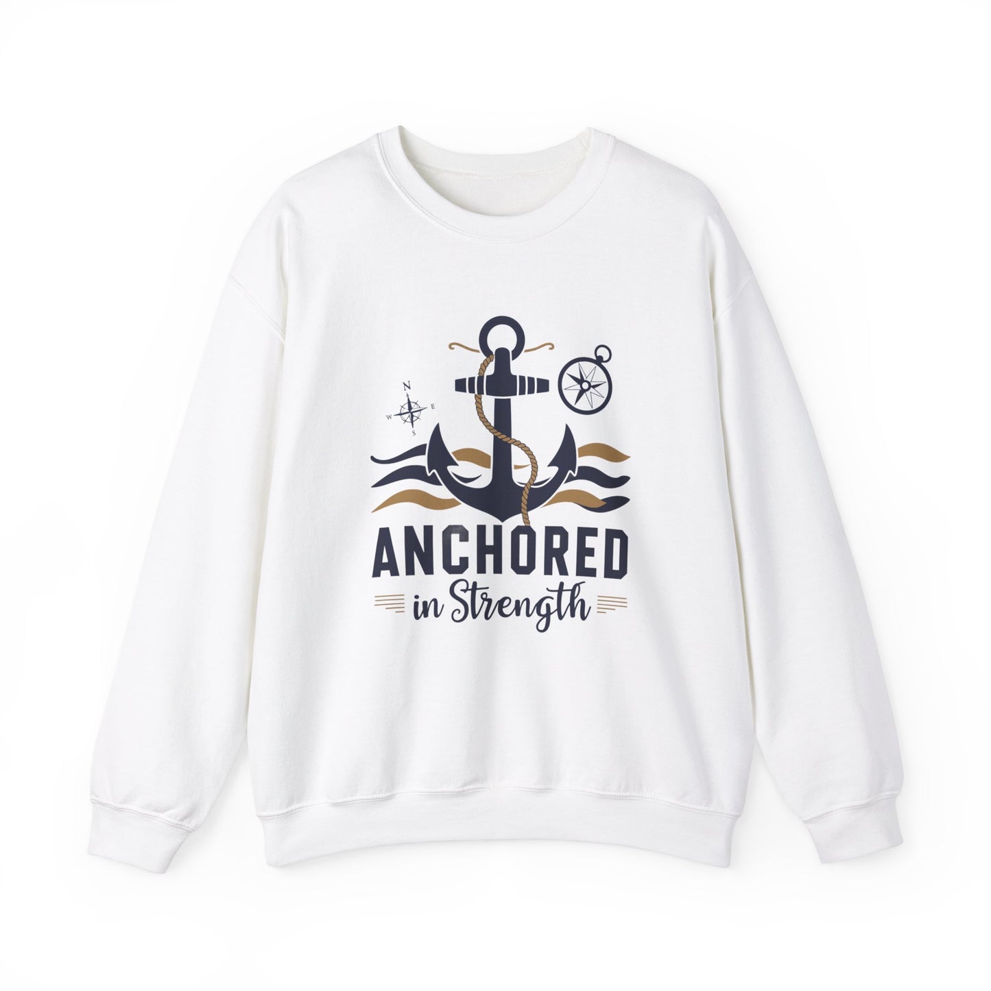 Anchored in Strength Unisex Crewneck Sweatshirt - Nautical Inspiration for Comfort and Style