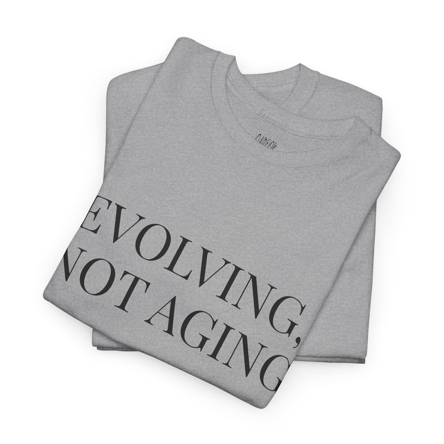 Evolving Not Aging T-Shirt | Inspirational Growth Mindset Graphic Tee for Women & Men