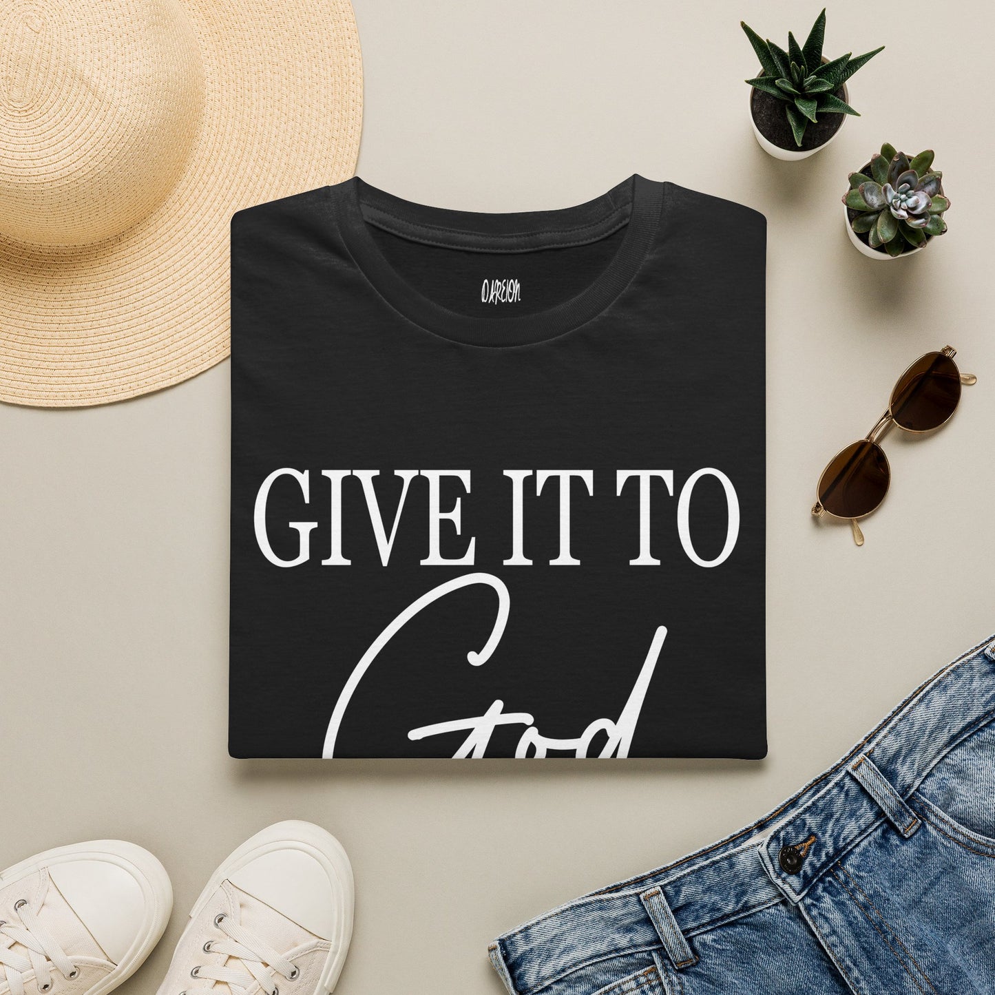 Give It To God and Go to Sleep T-Shirt | Christian Faith Graphic Tee for Women
