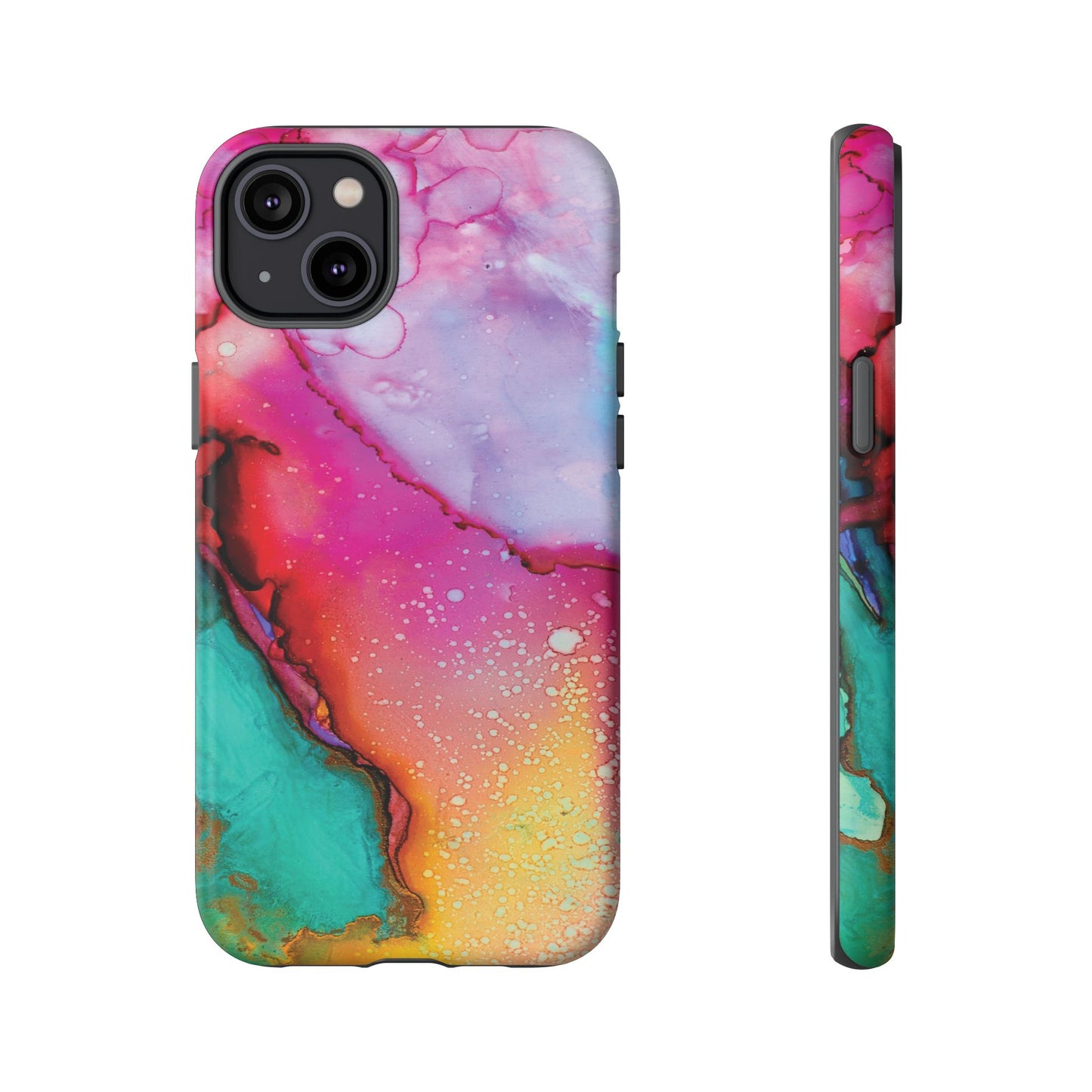 Red Green Abstract Watercolor Pattern Tough Cases