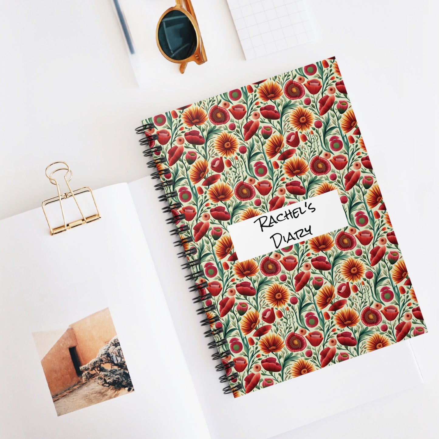 Personalized Spiral Notebook with Ruled Line