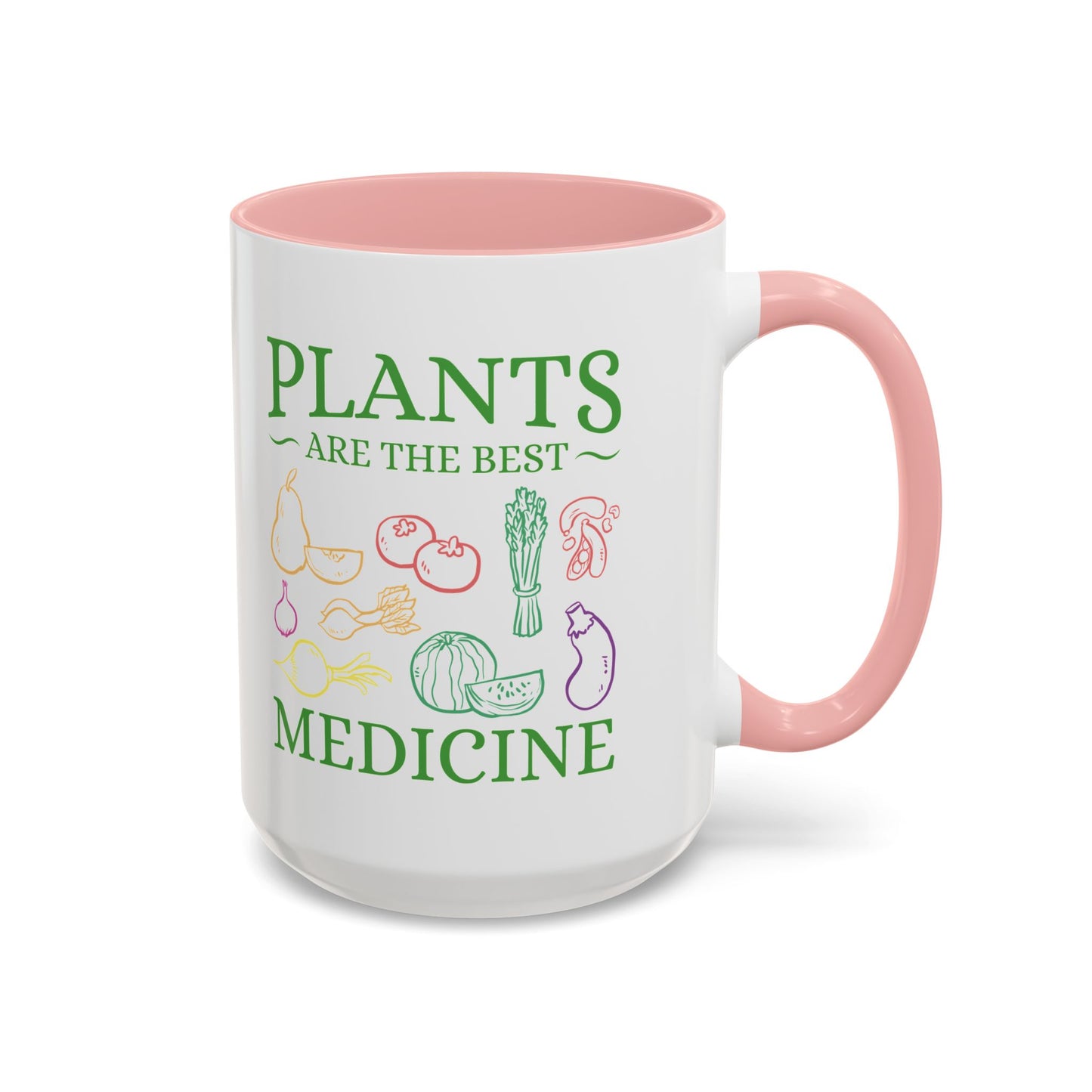 Green Therapy - Plants Are the Best Medicine Inner Color Coffee Mug (11, 15oz)