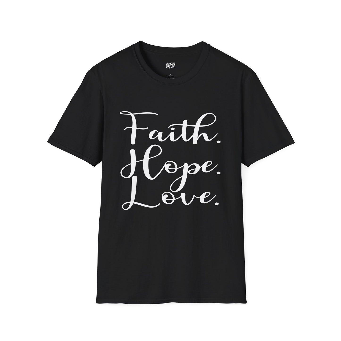 Faith Hope Love T-Shirt | Soft Christian Inspirational Tee for Everyday Wear