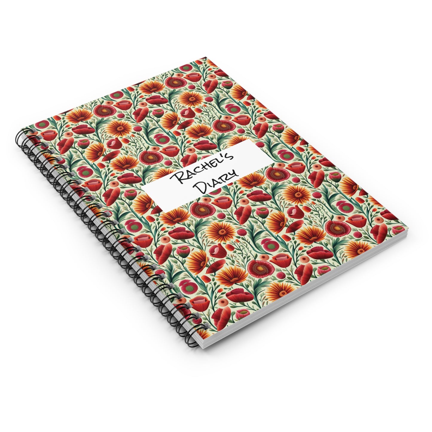 Personalized Spiral Notebook with Ruled Line